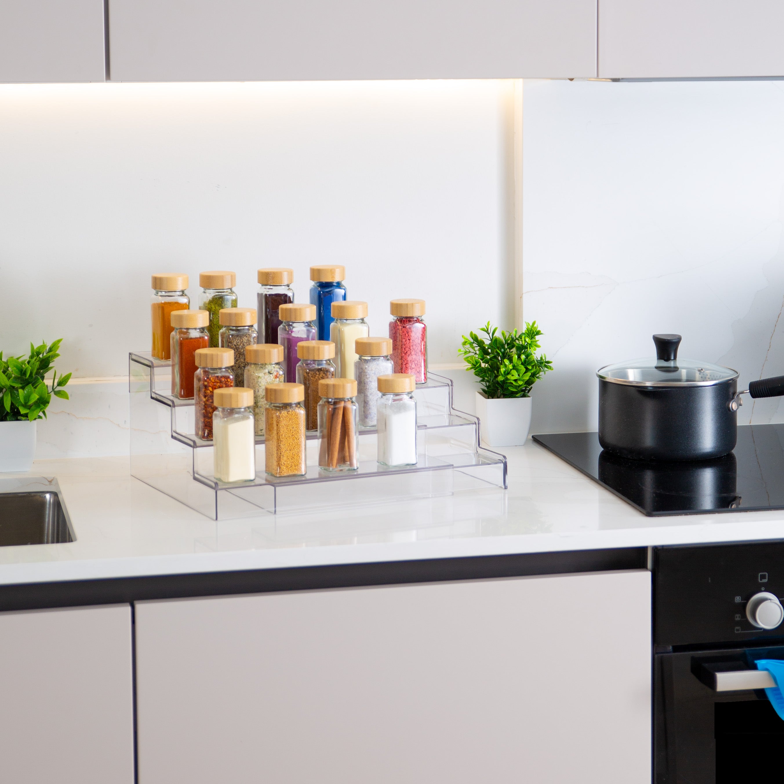 Clear Spice Rack Organizer