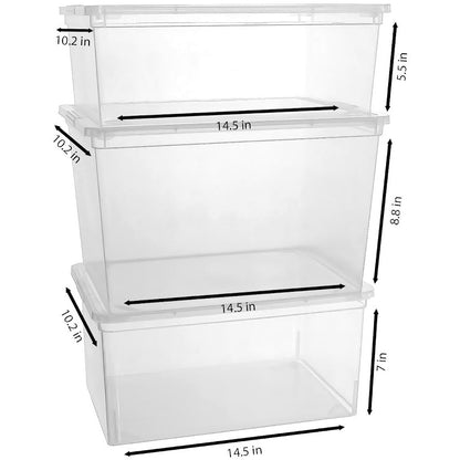 Clear Storage Bins with Lid