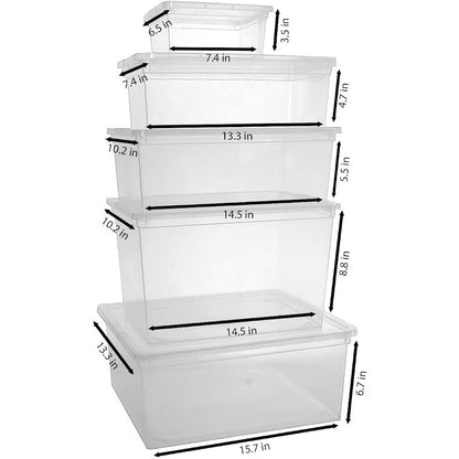 Clear Storage Bins with Lid