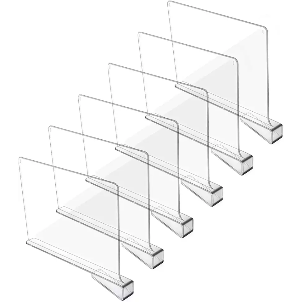 Clear Shelf Dividers-6 pack